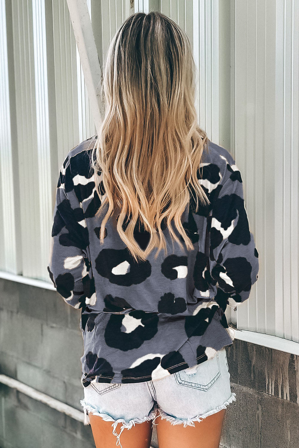 Leopard Print Long Sleeve Top
