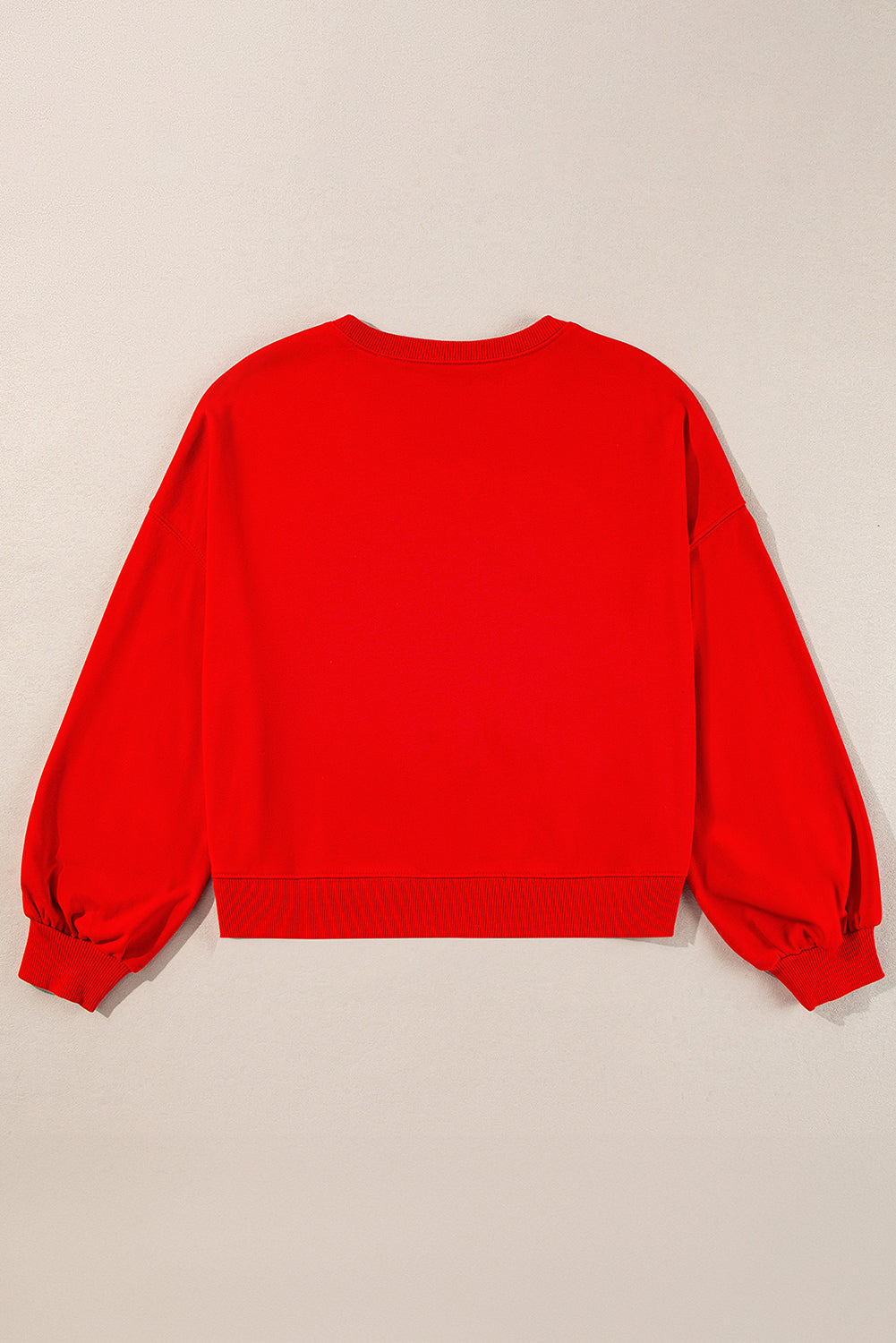 White TOUCH DOWN Football Graphic Pullover Sweatshirt