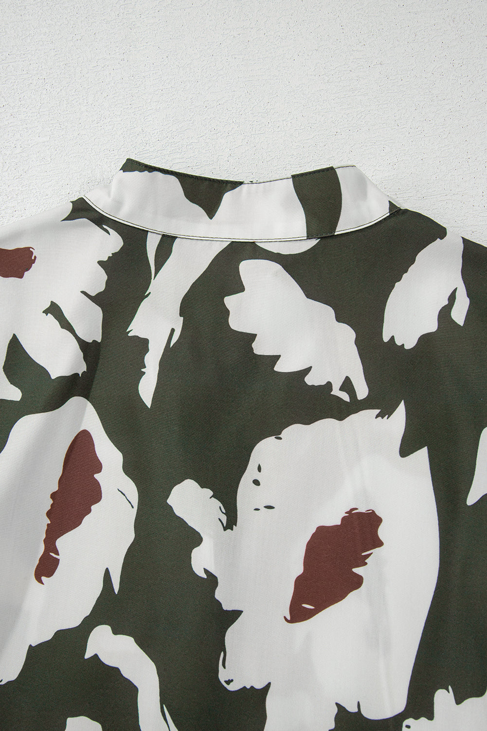 Loose Fit Floral Print Puff Sleeve Blouse