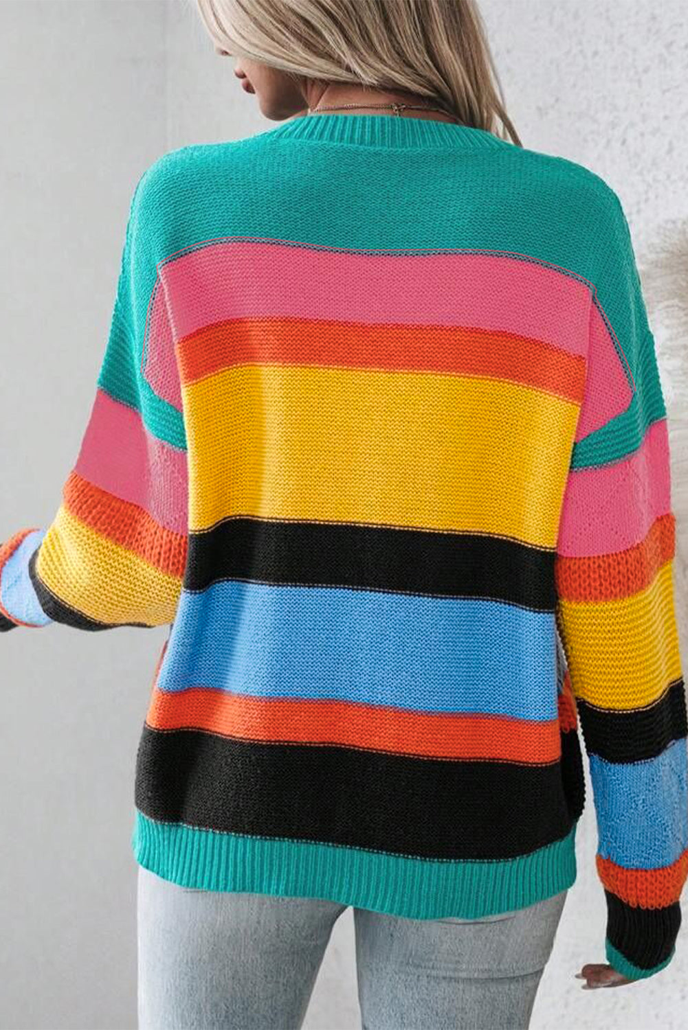 Yellow Colorblock Sweater