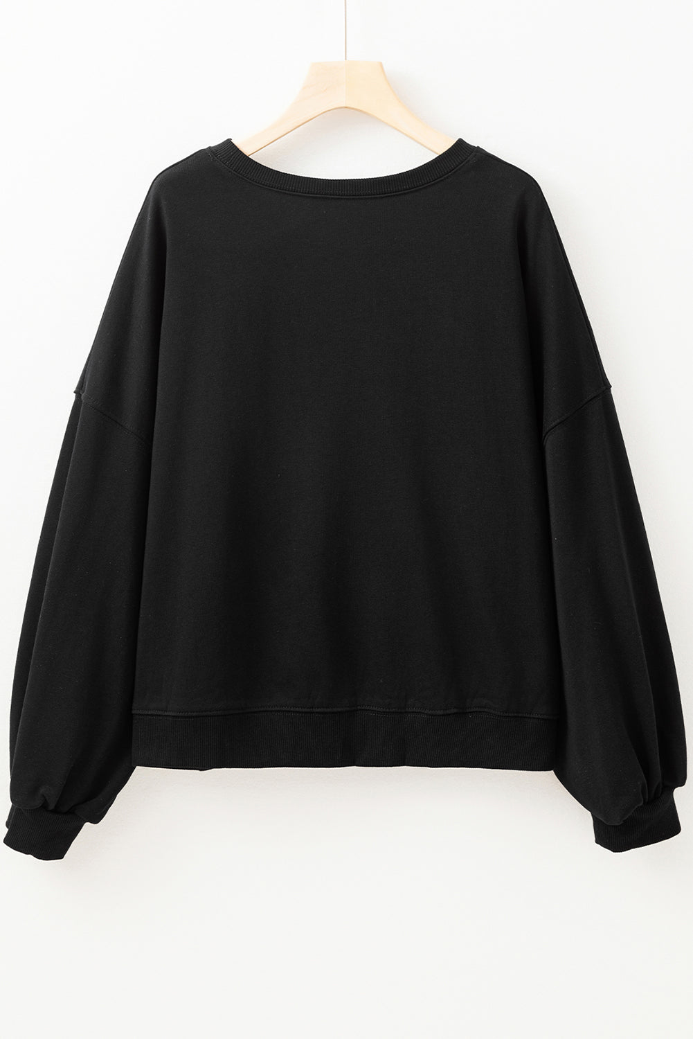 White TOUCH DOWN Football Graphic Pullover Sweatshirt