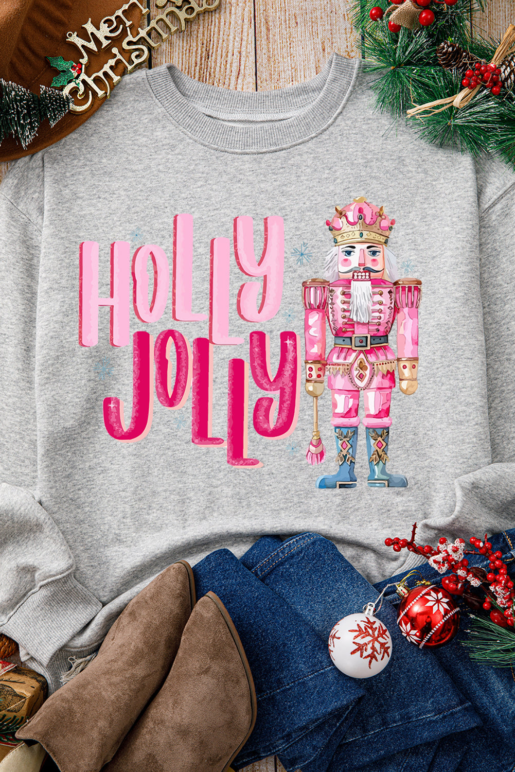 Holly Jolly Nutcracker Christmas Sweatshirt