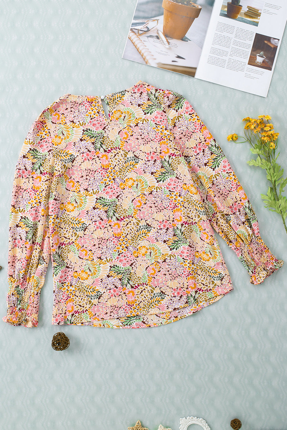 Puff Sleeve Floral Blouse