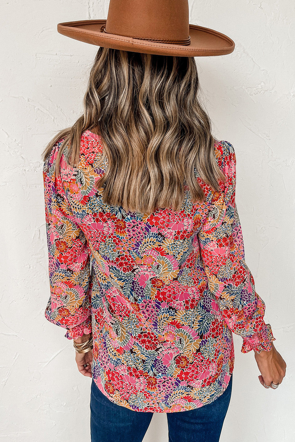 Puff Sleeve Floral Blouse