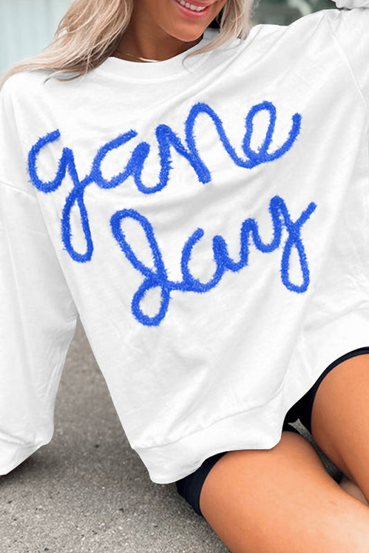 Game Day Drop Shoulder Graphic Sweatshirt