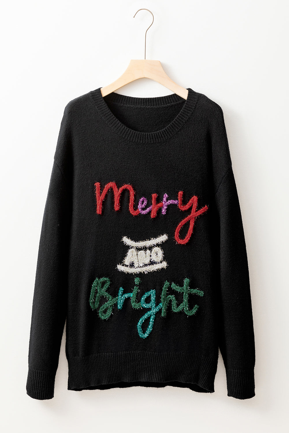 Tinsel Merry and Bright Graphic Christmas Sweater