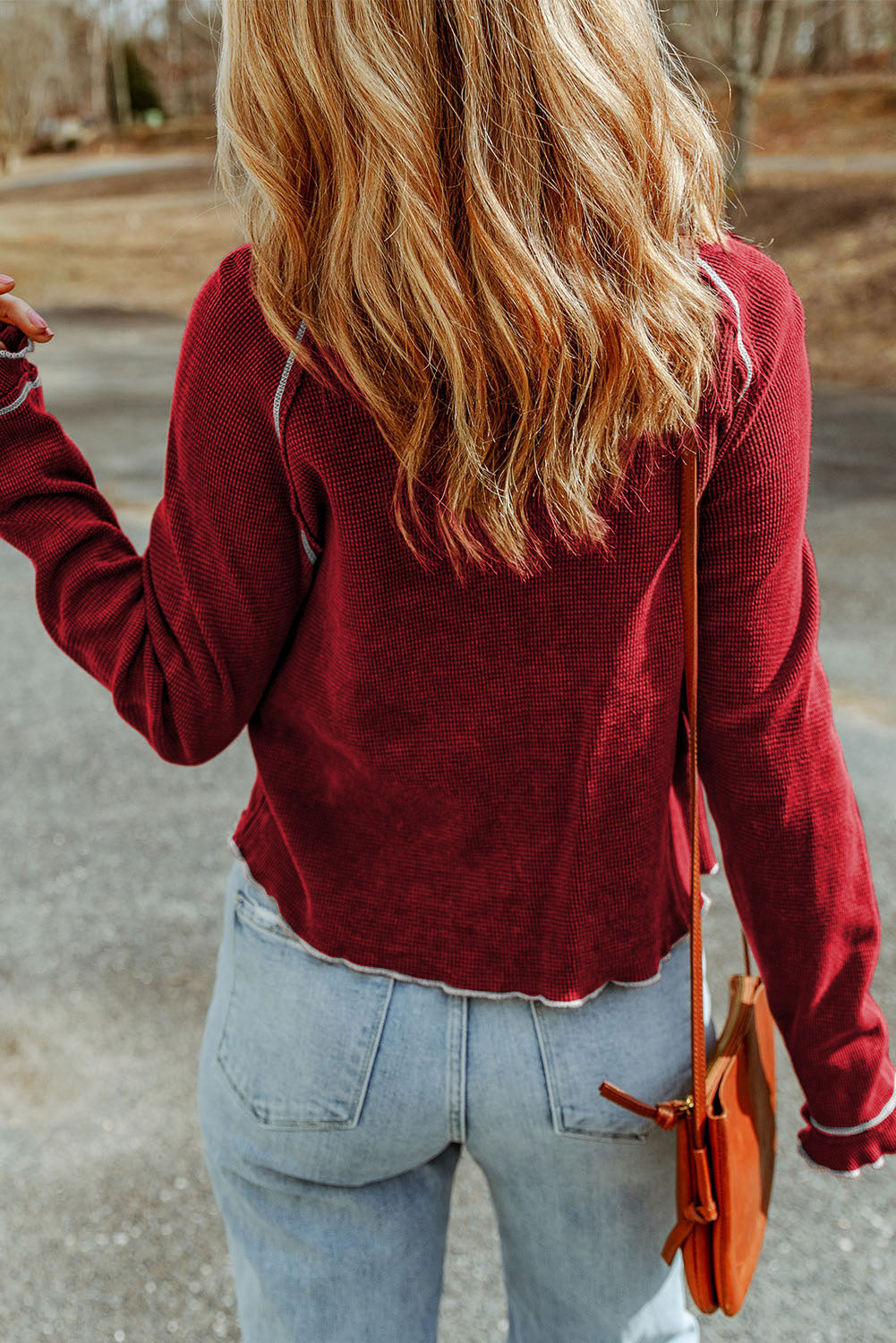 Red Game Day Football Graphic Knit Top