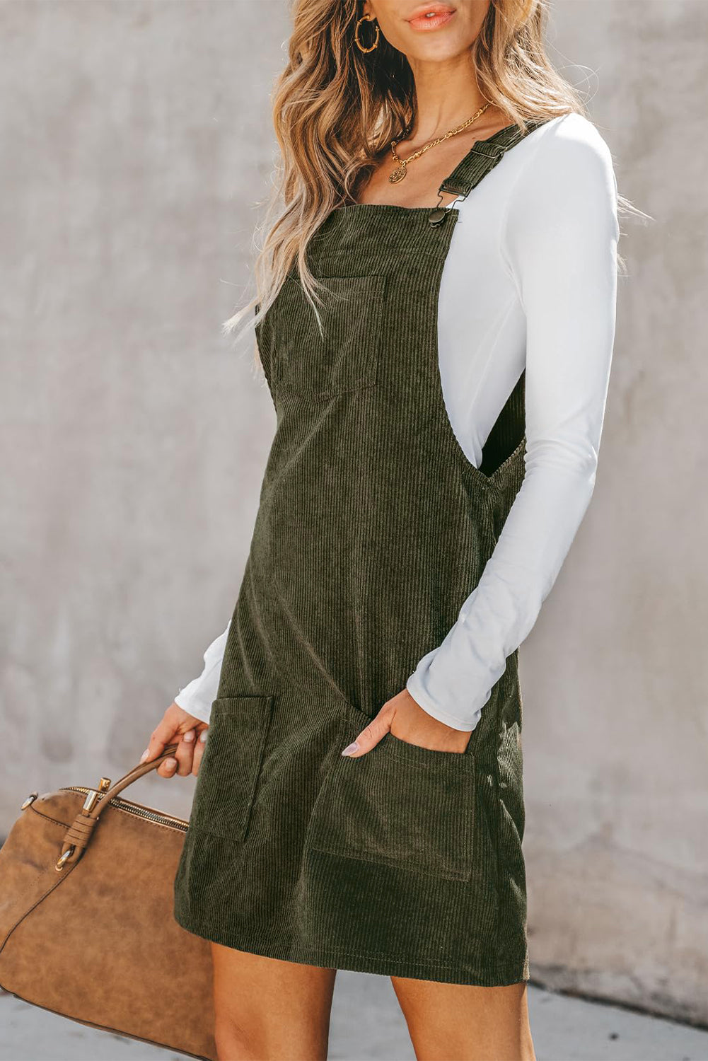 Corduroy Overall Dress