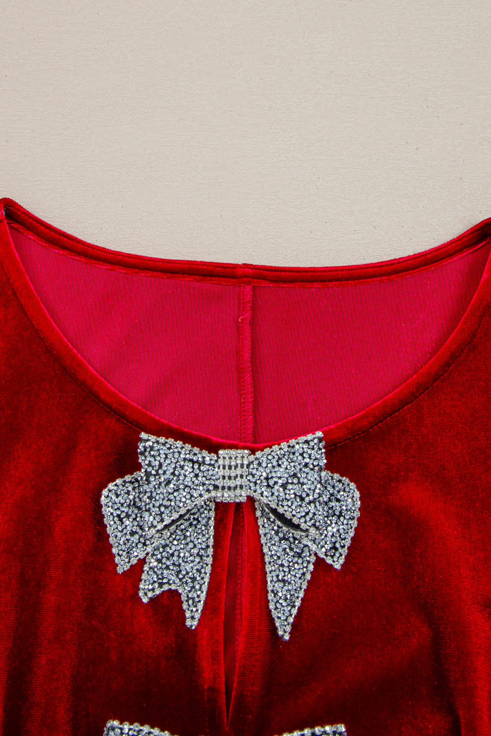 sequins velvet bowknot mini dress Duntery Spaghetti Straps Beaded Sequin Mini Dresses With Bow