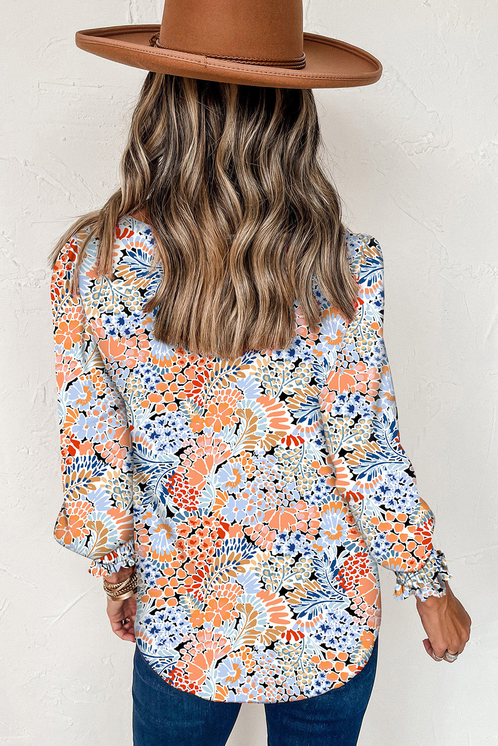 Puff Sleeve Floral Blouse